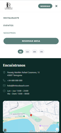 Limboo Beach Club: carta digital premium y reservas online - captura 2